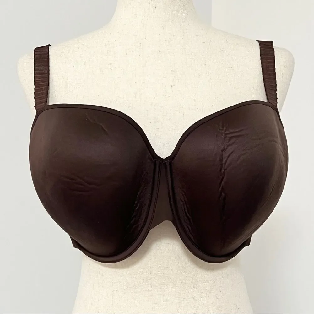 Thirdlove 24/7 Classic T-Shirt Bra Worn Once 38F Espresso Brown Memory Foam